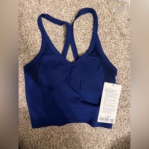 NWT Lululemon Get Low Crossback Training Tank in Deep Sea Blue